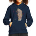 Sidney Maurer Original Portrait Of Alfred Hitchcock Portrait Kids Hooded Sweatshirt - X-Small (3-4 yrs) / Navy Blue - Kids Boys Hooded