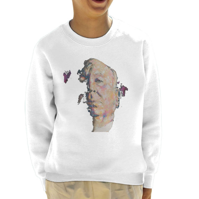 Sidney Maurer Original Portrait Of Alfred Hitchcock Portrait Kids Sweatshirt - Kids Boys Sweatshirt