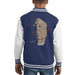 Sidney Maurer Original Portrait Of Alfred Hitchcock Portrait Kids Varsity Jacket - X-Small (3-4 yrs) / Navy/White - Kids Boys Varsity Jacket