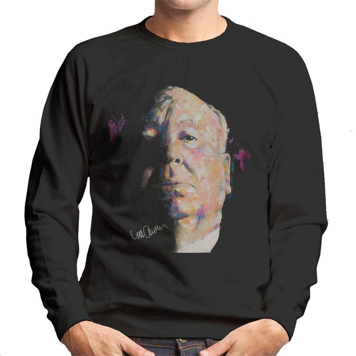Sidney Maurer Original Portrait Of Alfred Hitchcock Portrait Mens Sweatshirt - Mens Sweatshirt