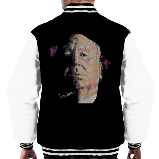 Sidney Maurer Original Portrait Of Alfred Hitchcock Portrait Mens Varsity Jacket - Mens Varsity Jacket