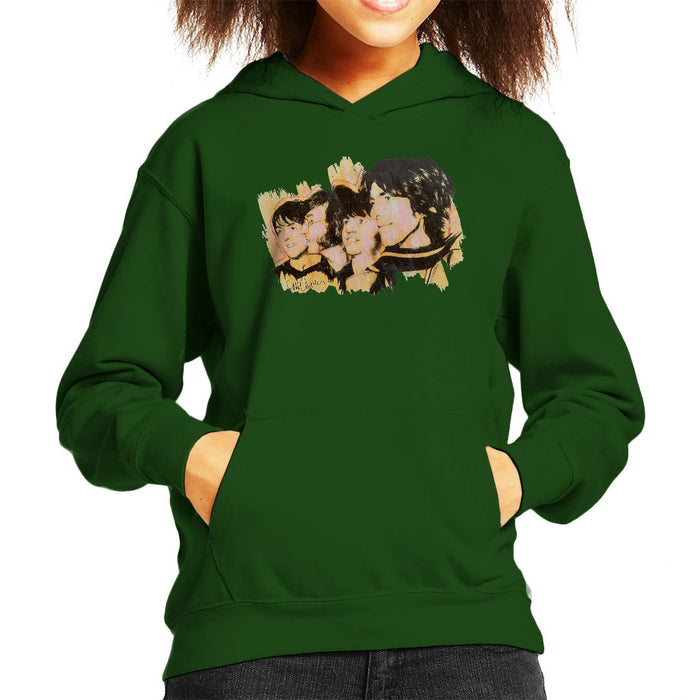 Sidney Maurer Original Portrait Of The Beatles Side Profile Kids Hooded Sweatshirt - Kids Boys Hooded Sweatshirt