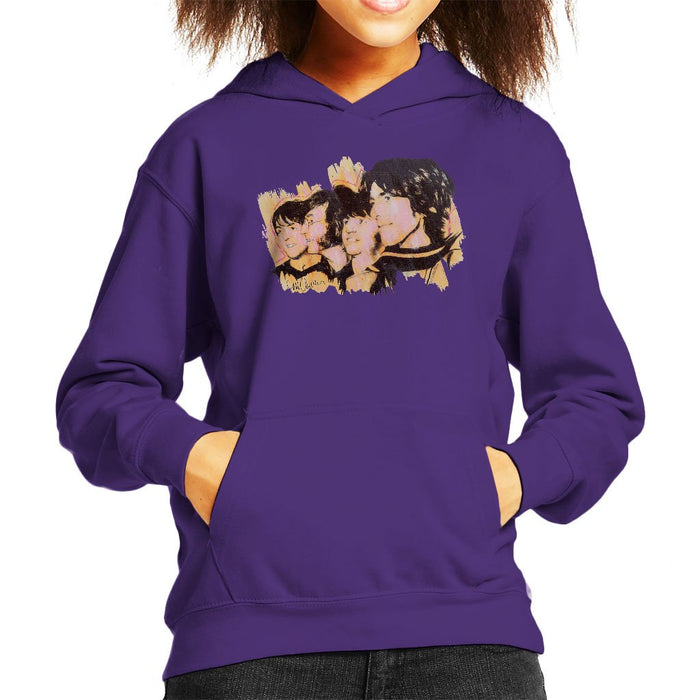 Sidney Maurer Original Portrait Of The Beatles Side Profile Kids Hooded Sweatshirt - Kids Boys Hooded Sweatshirt