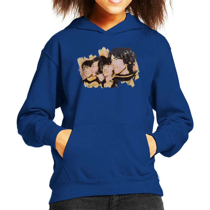 Sidney Maurer Original Portrait Of The Beatles Side Profile Kids Hooded Sweatshirt - Kids Boys Hooded Sweatshirt
