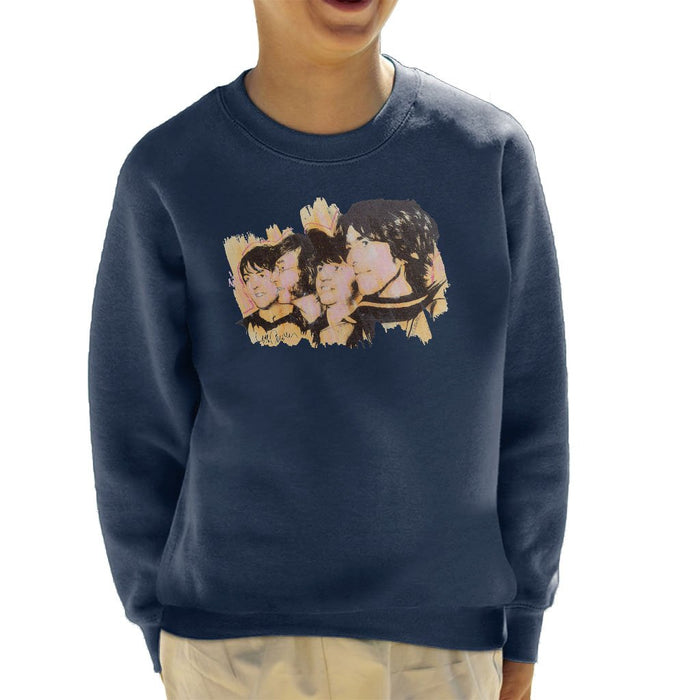 Sidney Maurer Original Portrait Of The Beatles Side Profile Kids Sweatshirt - Kids Boys Sweatshirt