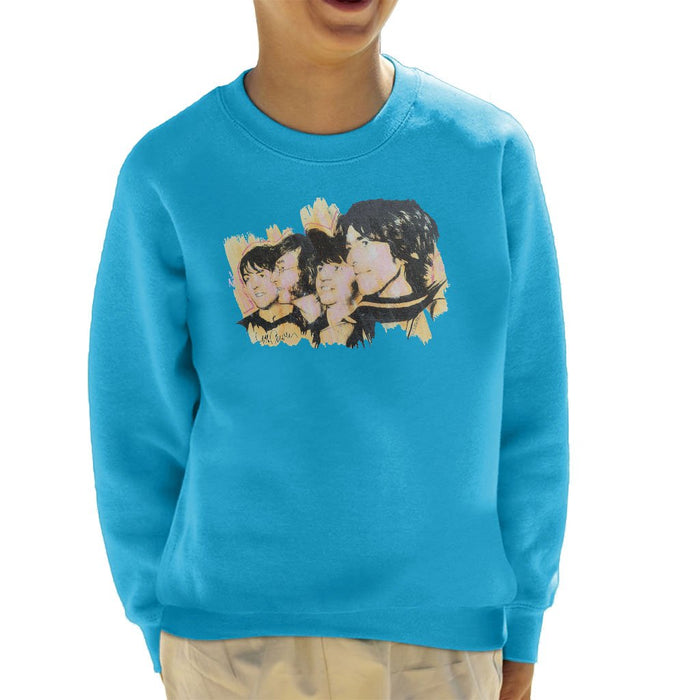 Sidney Maurer Original Portrait Of The Beatles Side Profile Kids Sweatshirt - Kids Boys Sweatshirt