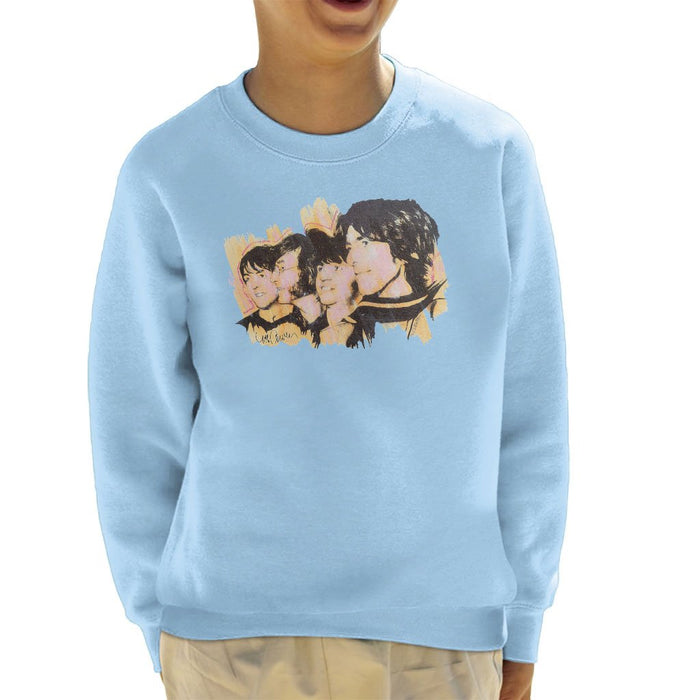 Sidney Maurer Original Portrait Of The Beatles Side Profile Kids Sweatshirt - Kids Boys Sweatshirt