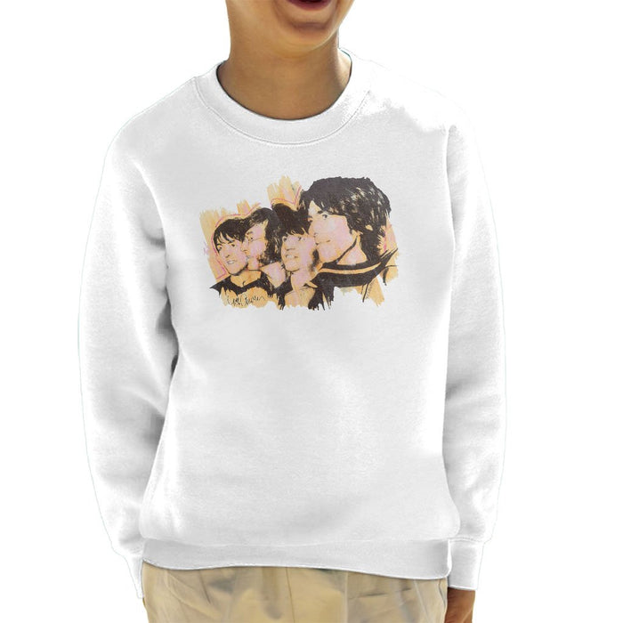 Sidney Maurer Original Portrait Of The Beatles Side Profile Kids Sweatshirt - Kids Boys Sweatshirt