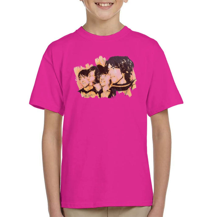 Sidney Maurer Original Portrait Of The Beatles Side Profile Kids T-Shirt - Kids Boys T-Shirt