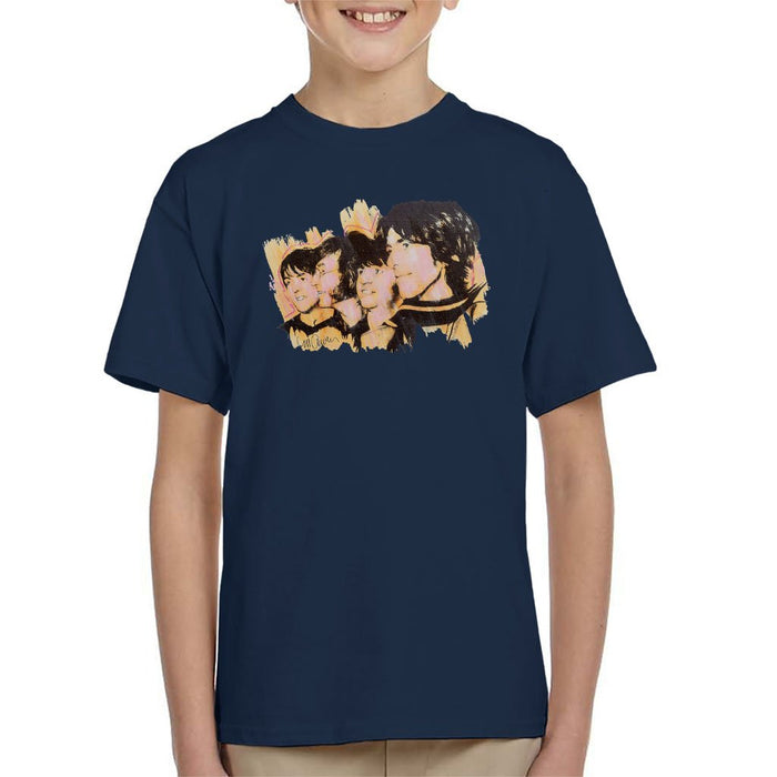 Sidney Maurer Original Portrait Of The Beatles Side Profile Kids T-Shirt - Kids Boys T-Shirt