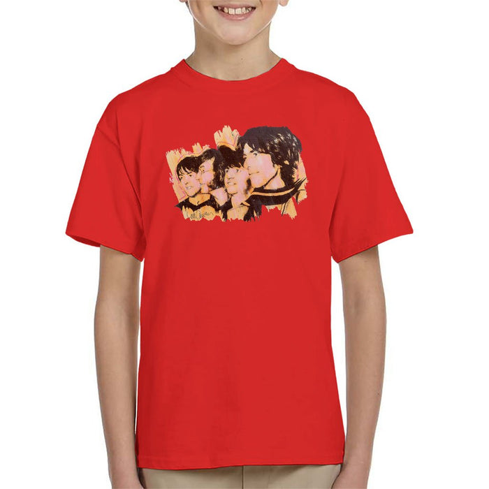 Sidney Maurer Original Portrait Of The Beatles Side Profile Kids T-Shirt - Kids Boys T-Shirt