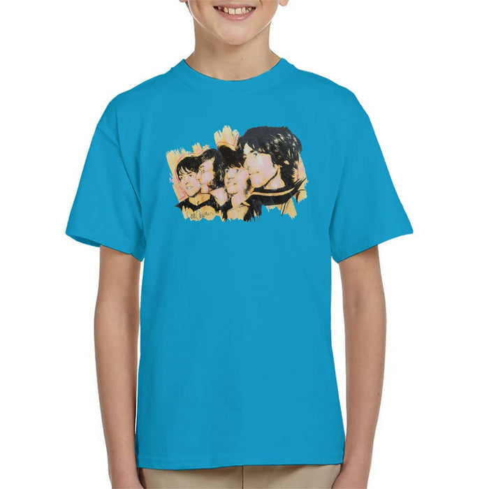 Sidney Maurer Original Portrait Of The Beatles Side Profile Kids T-Shirt - Kids Boys T-Shirt