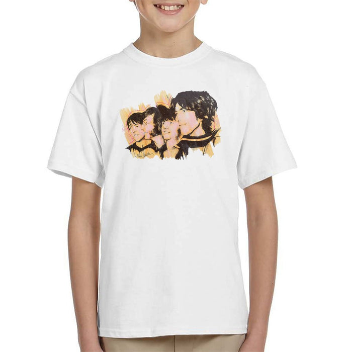 Sidney Maurer Original Portrait Of The Beatles Side Profile Kids T-Shirt - Kids Boys T-Shirt