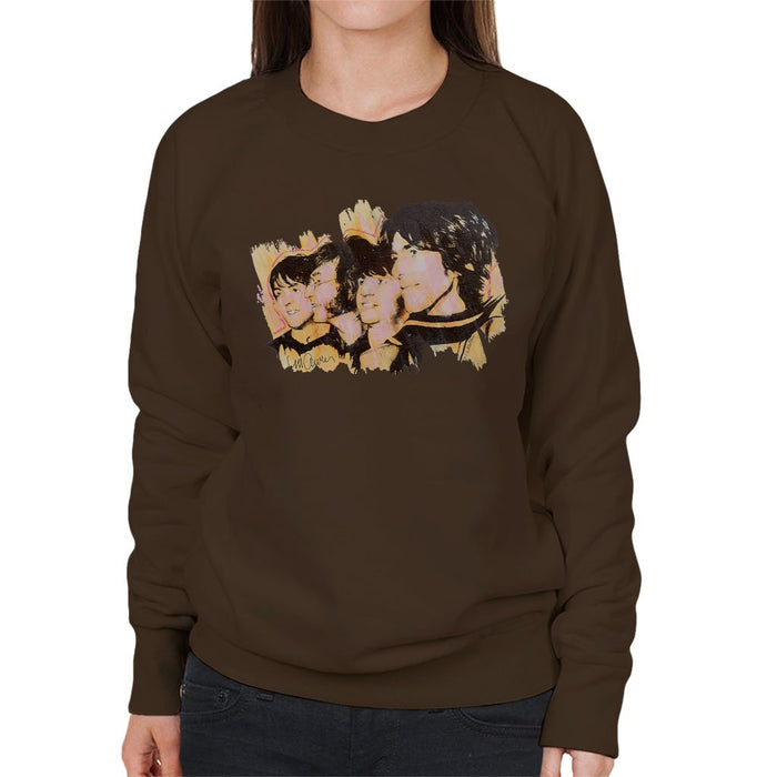 Sidney Maurer Original Portrait Of The Beatles Side Profile Womens Sweatshirt - Womens Sweatshirt