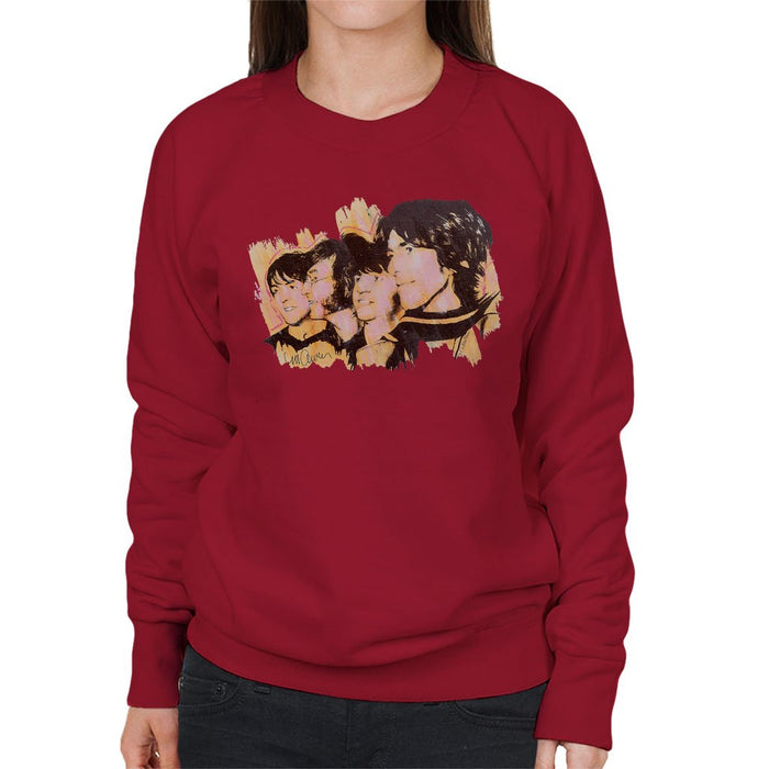 Sidney Maurer Original Portrait Of The Beatles Side Profile Womens Sweatshirt - Womens Sweatshirt