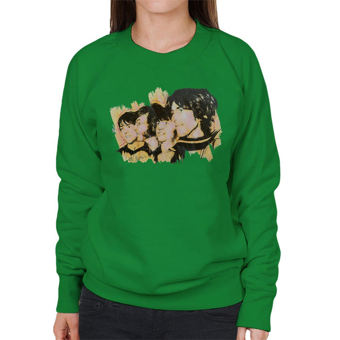 Sidney Maurer Original Portrait Of The Beatles Side Profile Womens Sweatshirt - Womens Sweatshirt