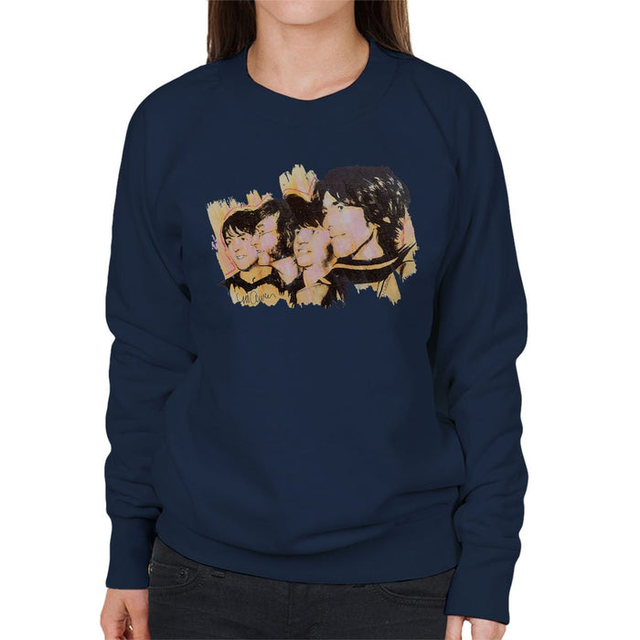 Sidney Maurer Original Portrait Of The Beatles Side Profile Womens Sweatshirt - Womens Sweatshirt