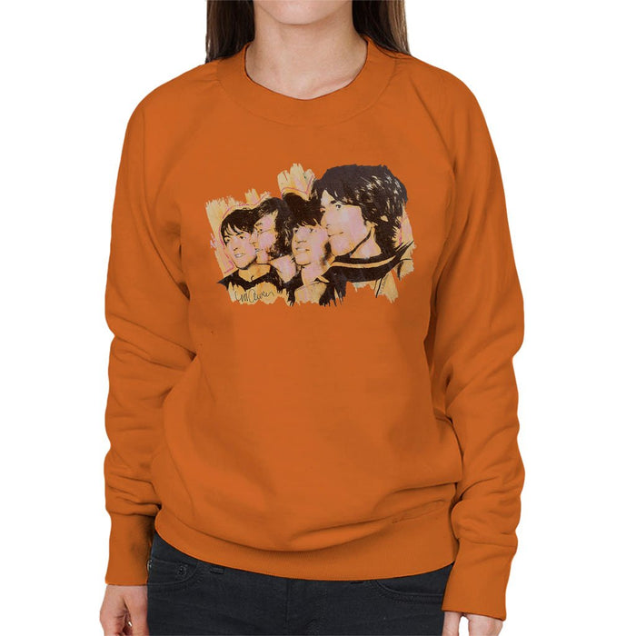 Sidney Maurer Original Portrait Of The Beatles Side Profile Womens Sweatshirt - Womens Sweatshirt