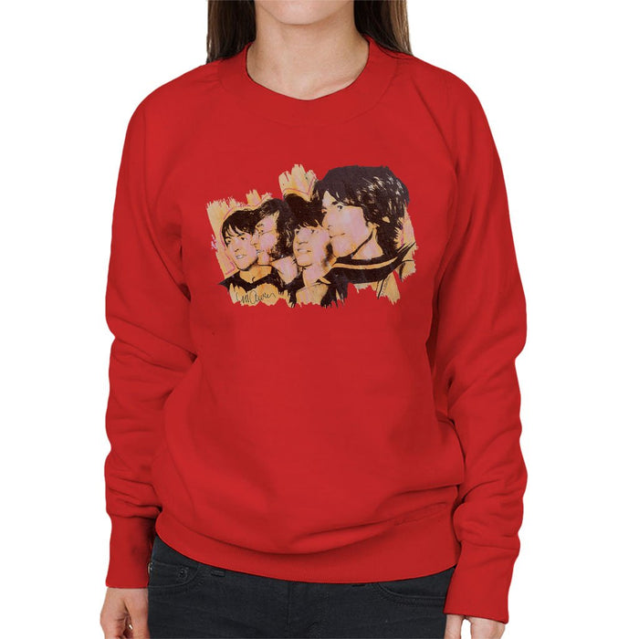 Sidney Maurer Original Portrait Of The Beatles Side Profile Womens Sweatshirt - Womens Sweatshirt