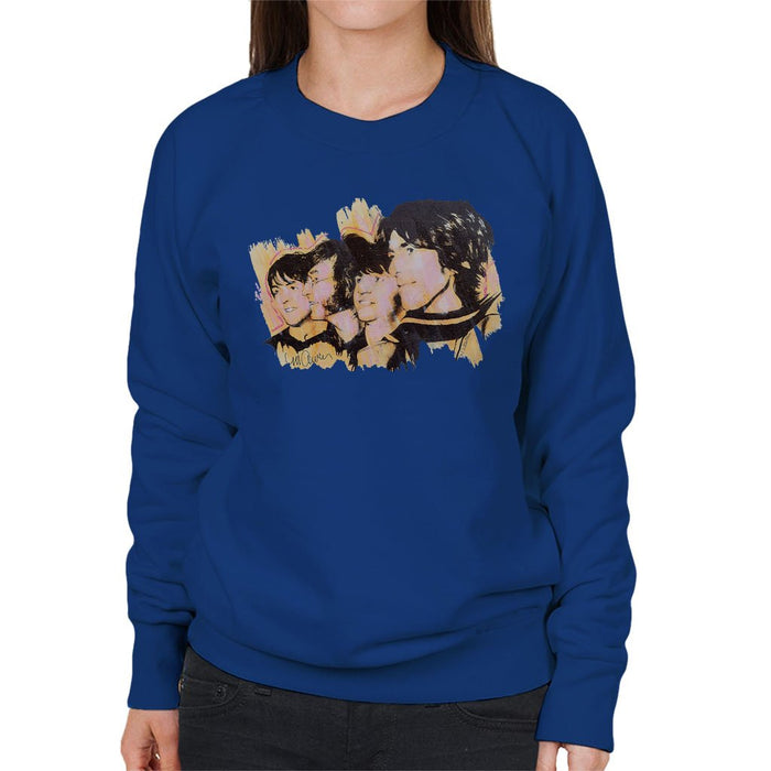 Sidney Maurer Original Portrait Of The Beatles Side Profile Womens Sweatshirt - Womens Sweatshirt