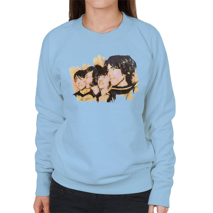 Sidney Maurer Original Portrait Of The Beatles Side Profile Womens Sweatshirt - Womens Sweatshirt
