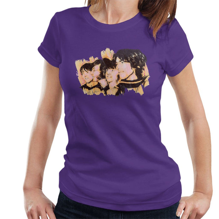 Sidney Maurer Original Portrait Of The Beatles Side Profile Womens T-Shirt - Womens T-Shirt