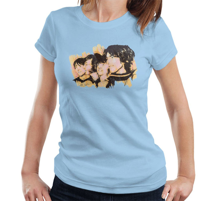Sidney Maurer Original Portrait Of The Beatles Side Profile Womens T-Shirt - Womens T-Shirt