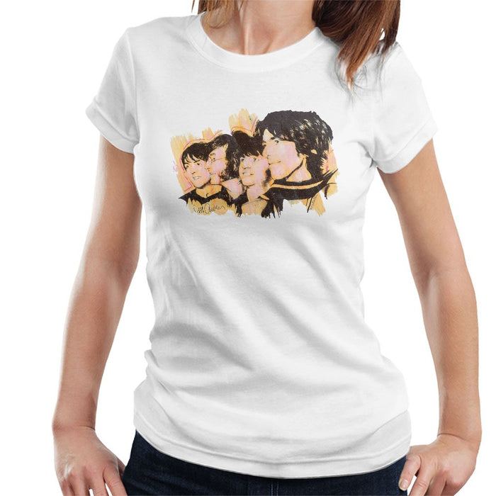 Sidney Maurer Original Portrait Of The Beatles Side Profile Womens T-Shirt - Womens T-Shirt