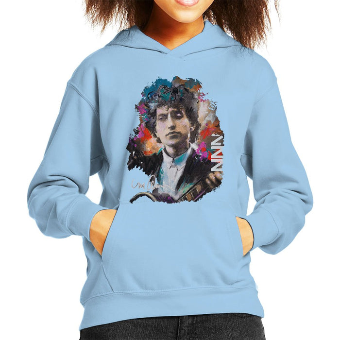 Sidney Maurer Original Portrait Of Bob Dylan Kids Hooded Sweatshirt - Kids Boys Hooded Sweatshirt