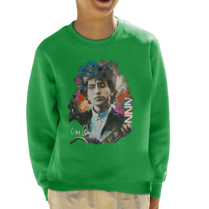 Sidney Maurer Original Portrait Of Bob Dylan Kids Sweatshirt - Kids Boys Sweatshirt