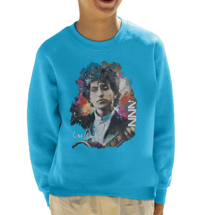 Sidney Maurer Original Portrait Of Bob Dylan Kids Sweatshirt - Kids Boys Sweatshirt
