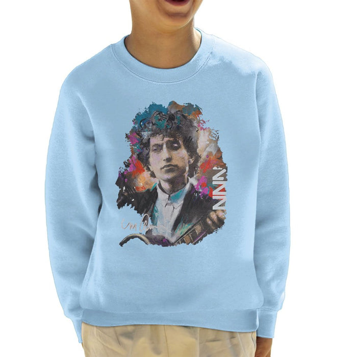 Sidney Maurer Original Portrait Of Bob Dylan Kids Sweatshirt - Kids Boys Sweatshirt