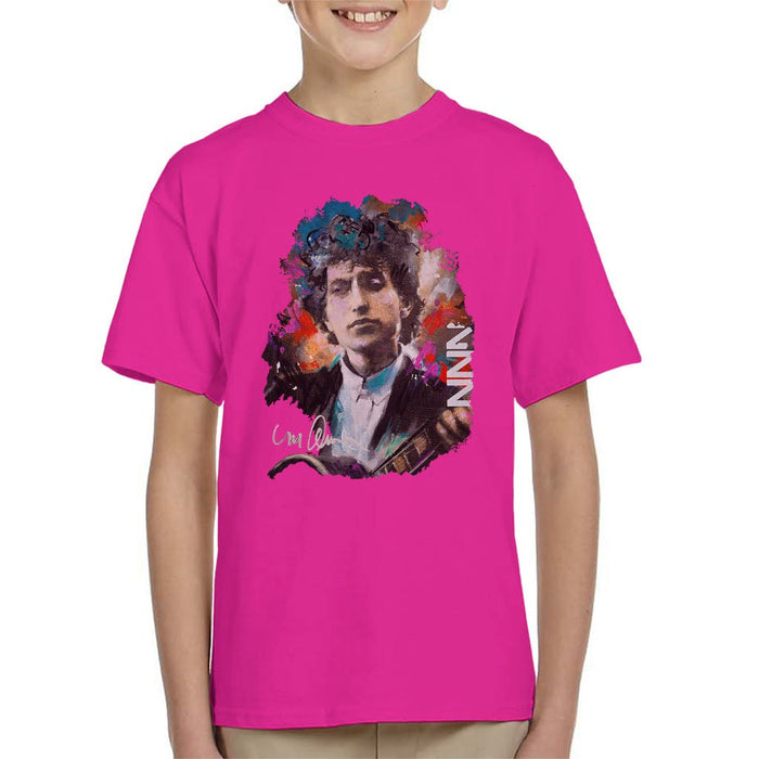 Sidney Maurer Original Portrait Of Bob Dylan Kids T-Shirt - Kids Boys T-Shirt