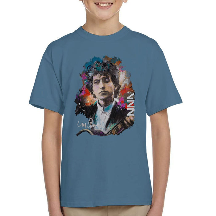 Sidney Maurer Original Portrait Of Bob Dylan Kids T-Shirt - Kids Boys T-Shirt