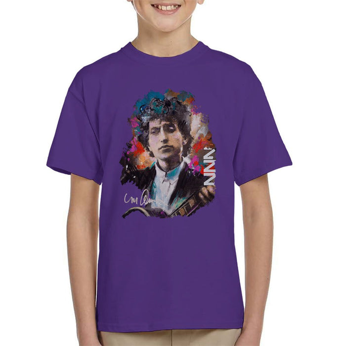 Sidney Maurer Original Portrait Of Bob Dylan Kids T-Shirt - Kids Boys T-Shirt
