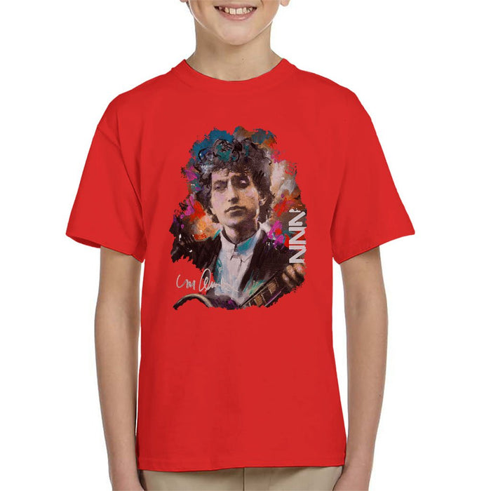 Sidney Maurer Original Portrait Of Bob Dylan Kids T-Shirt - Kids Boys T-Shirt