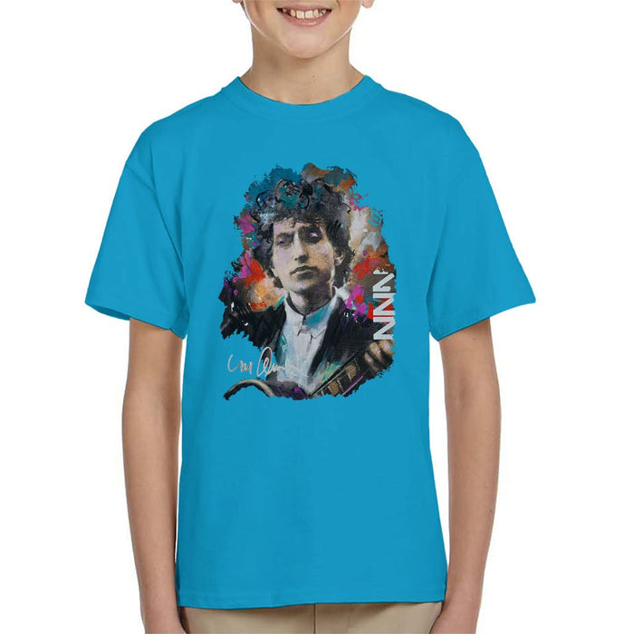 Sidney Maurer Original Portrait Of Bob Dylan Kids T-Shirt - Kids Boys T-Shirt