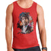 Sidney Maurer Original Portrait Of Bob Dylan Mens Vest - Small / Red - Mens Vest