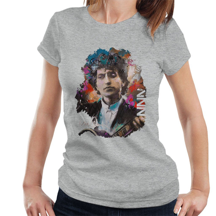Sidney Maurer Original Portrait Of Bob Dylan Womens T-Shirt - Womens T-Shirt