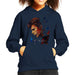 Sidney Maurer Original Portrait Of David Bowie Earring Kids Hooded Sweatshirt - X-Small (3-4 yrs) / Navy Blue - Kids Boys Hooded Sweatshirt