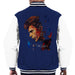 Sidney Maurer Original Portrait Of David Bowie Earring Mens Varsity Jacket - Small / Navy/White - Mens Varsity Jacket