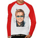 Sidney Maurer Original Portrait Of Elton John Mens Baseball Long Sleeved T-Shirt - Mens Baseball Long Sleeved T-Shirt