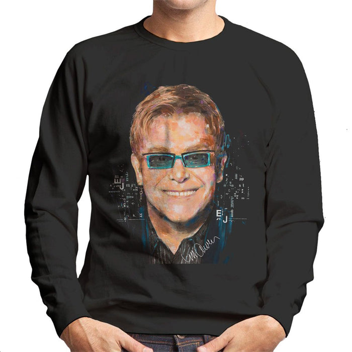 Sidney Maurer Original Portrait Of Elton John Mens Sweatshirt - Mens Sweatshirt