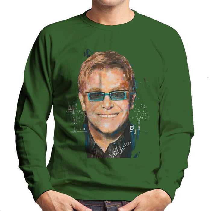 Sidney Maurer Original Portrait Of Elton John Mens Sweatshirt - Mens Sweatshirt