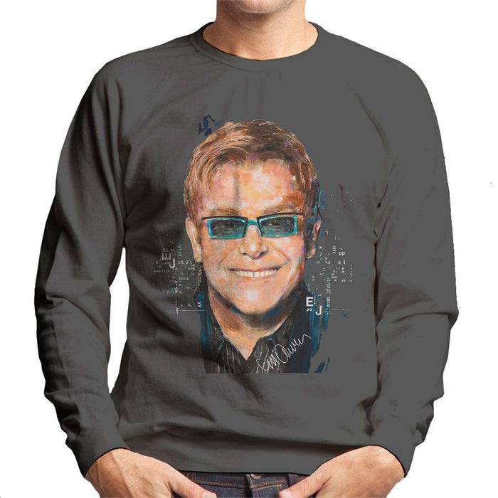 Sidney Maurer Original Portrait Of Elton John Mens Sweatshirt - Mens Sweatshirt