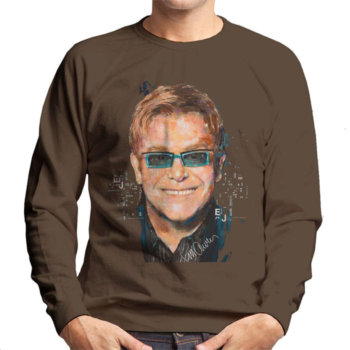 Sidney Maurer Original Portrait Of Elton John Mens Sweatshirt - Mens Sweatshirt