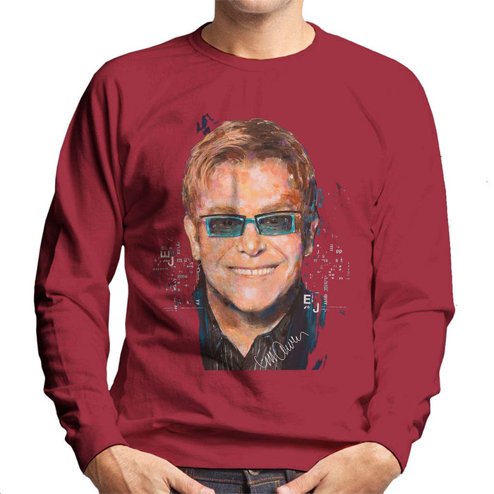 Sidney Maurer Original Portrait Of Elton John Mens Sweatshirt - Mens Sweatshirt