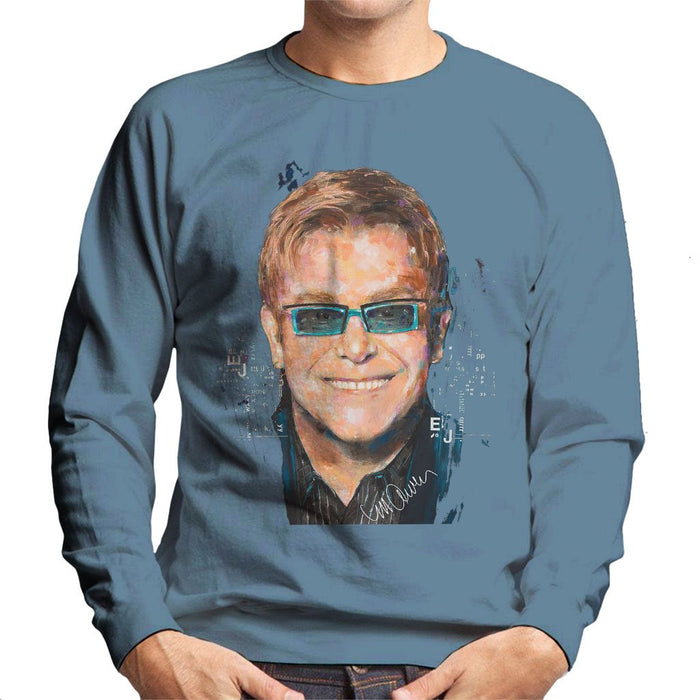 Sidney Maurer Original Portrait Of Elton John Mens Sweatshirt - Mens Sweatshirt