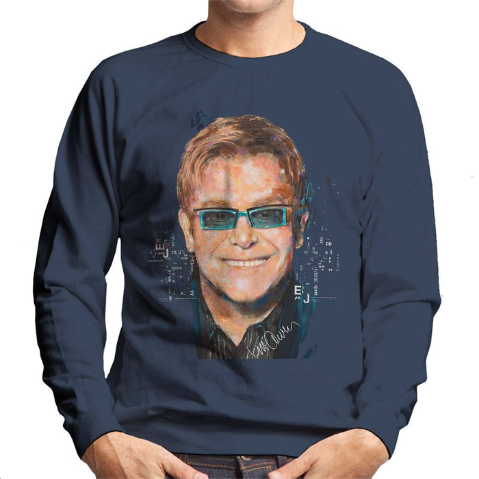 Sidney Maurer Original Portrait Of Elton John Mens Sweatshirt - Mens Sweatshirt
