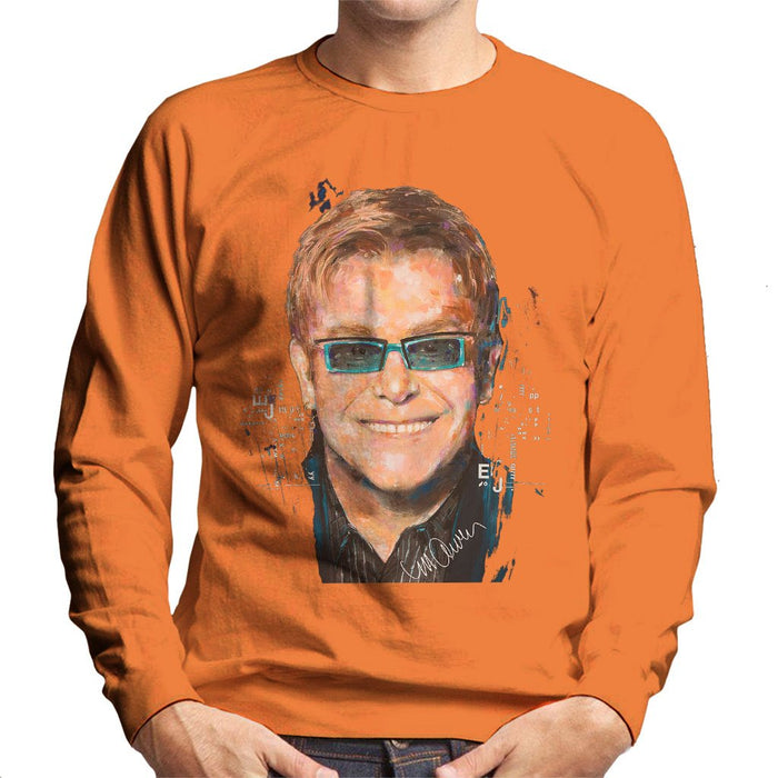 Sidney Maurer Original Portrait Of Elton John Mens Sweatshirt - Mens Sweatshirt